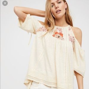 Free People fast time cold shoulder top